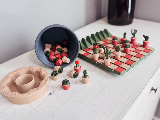 Cactus Chess Set – Roll-Up Magnetic Travel Chess Board - Forgecore Design