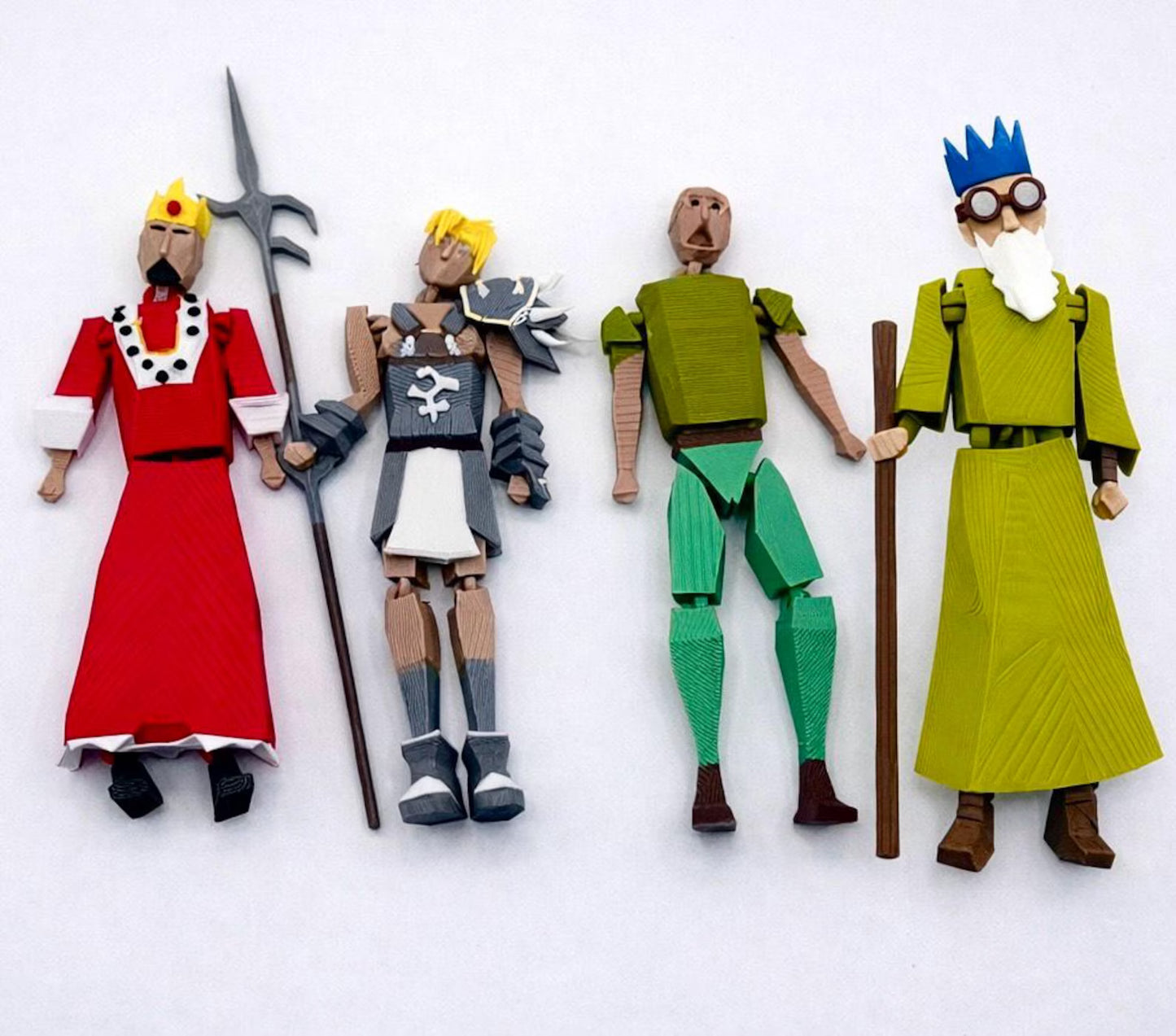 OSRS Steve Figure – 3D Printed Articulated RuneScape Wiggly Desk Toy