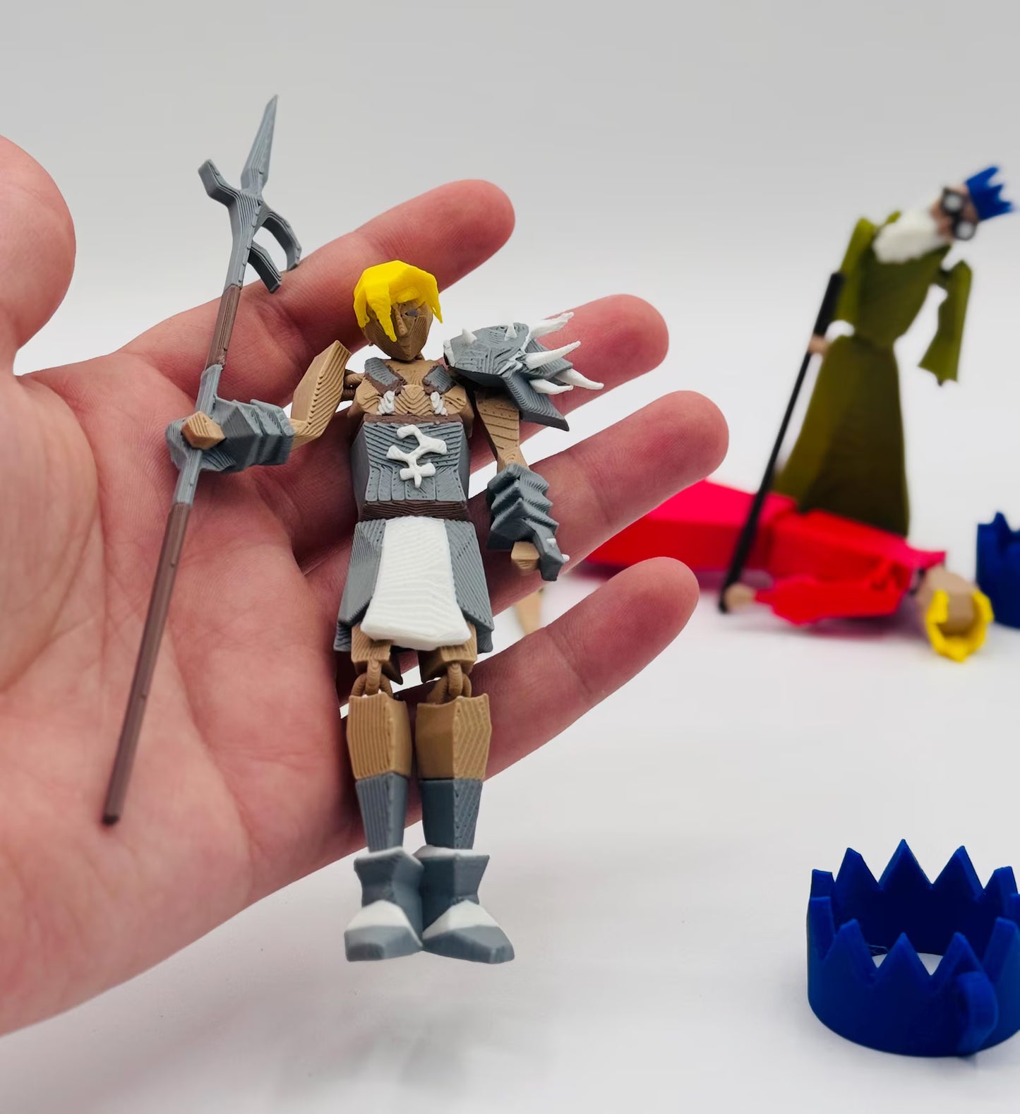 OSRS Steve Figure – 3D Printed Articulated RuneScape Wiggly Desk Toy